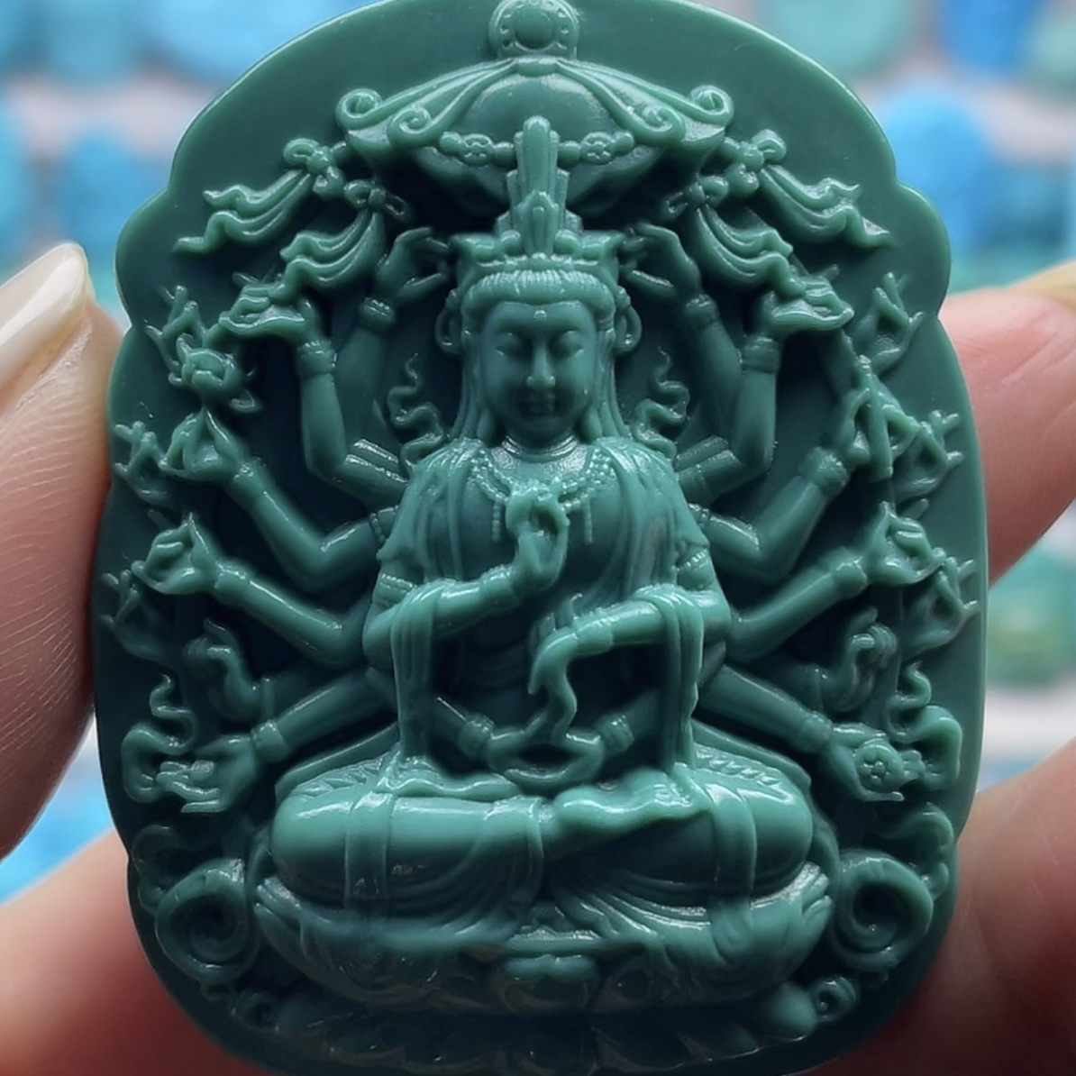 天然原矿玉华精品千手观音33.55克 尺寸46/37/13