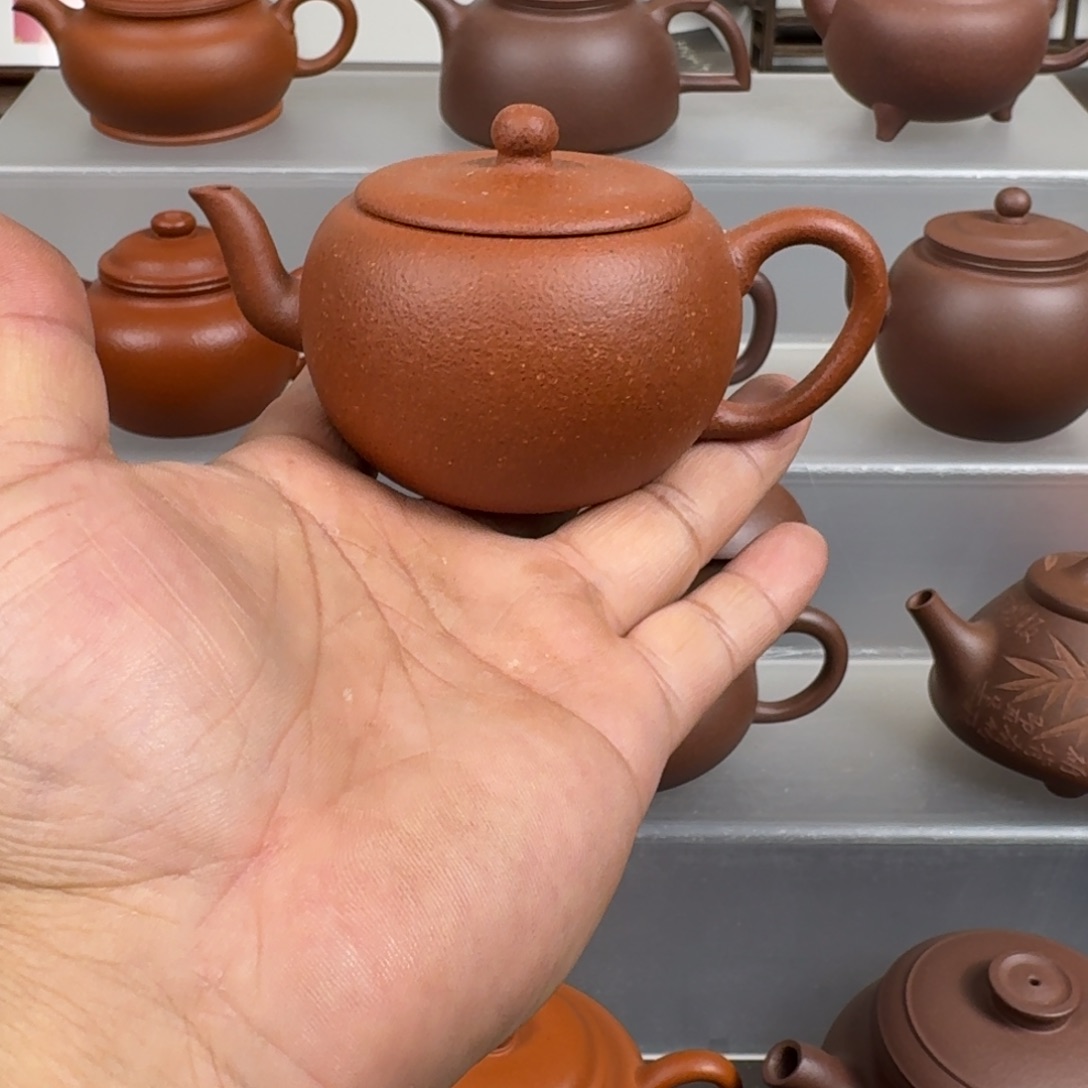 紫砂茶壶红降坡苹果