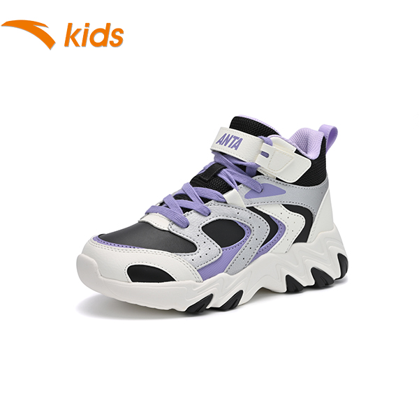 安踏儿童休闲鞋防水防滑运动鞋软底软面透气轻跑鞋冬款