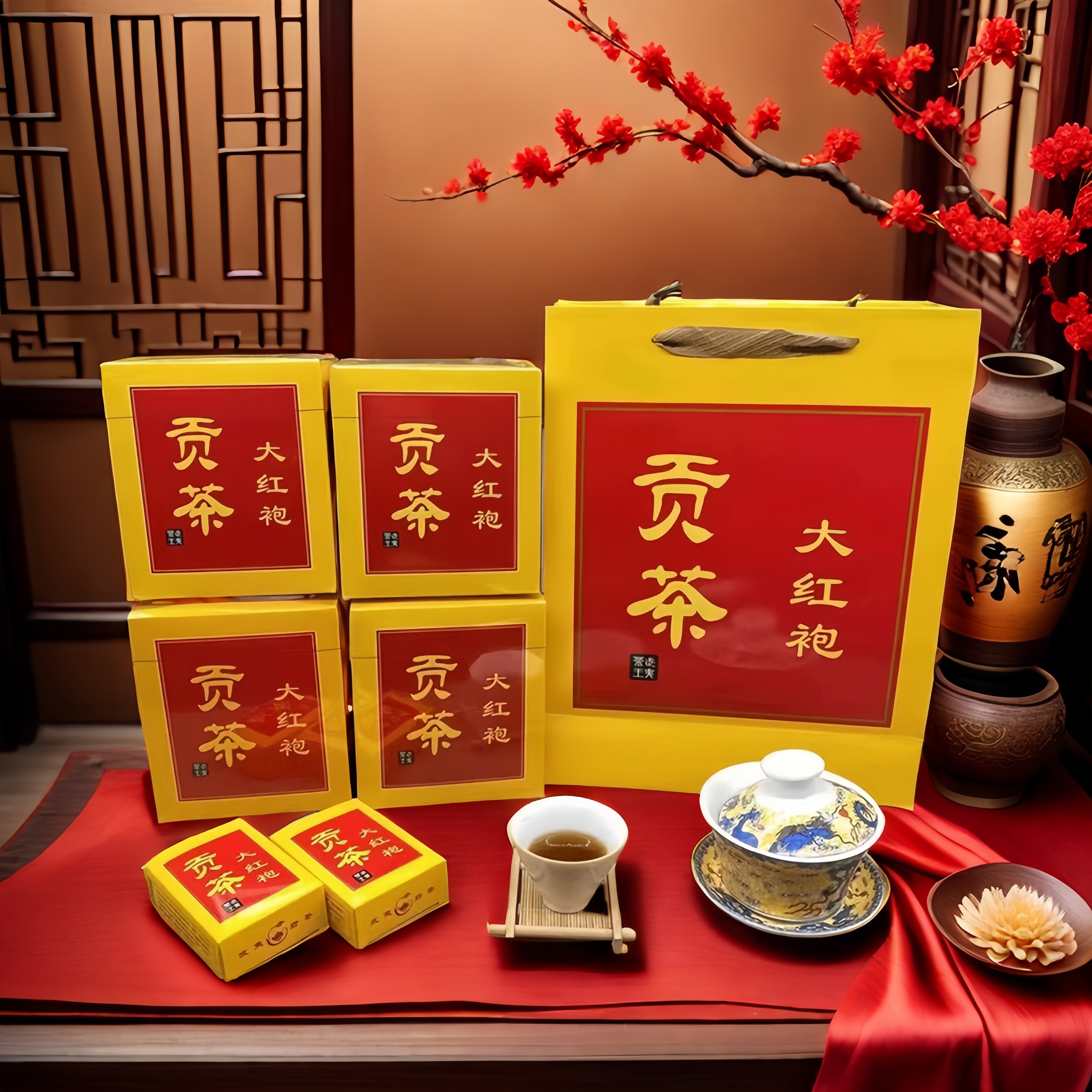 武夷岩茶贡茶大红袍四合一