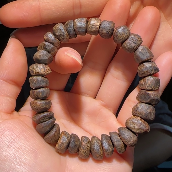 手串沉香海南老白棋沉水树丁手串16.4克