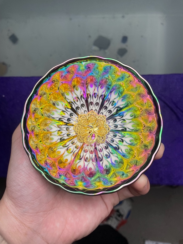 （三绝）梦幻七彩金凤凰茶杯主人杯陶瓷传统手工制作.匠心传承