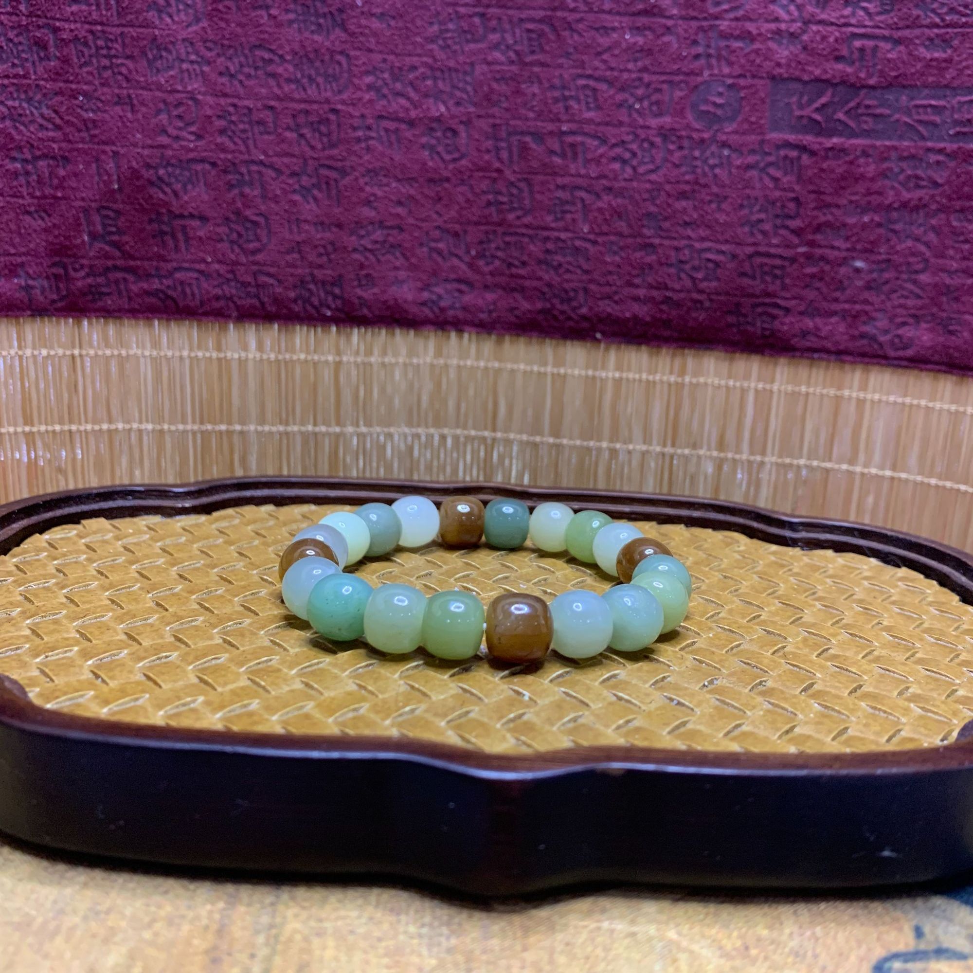 X和田玉多宝桶珠手串（卡10）0651