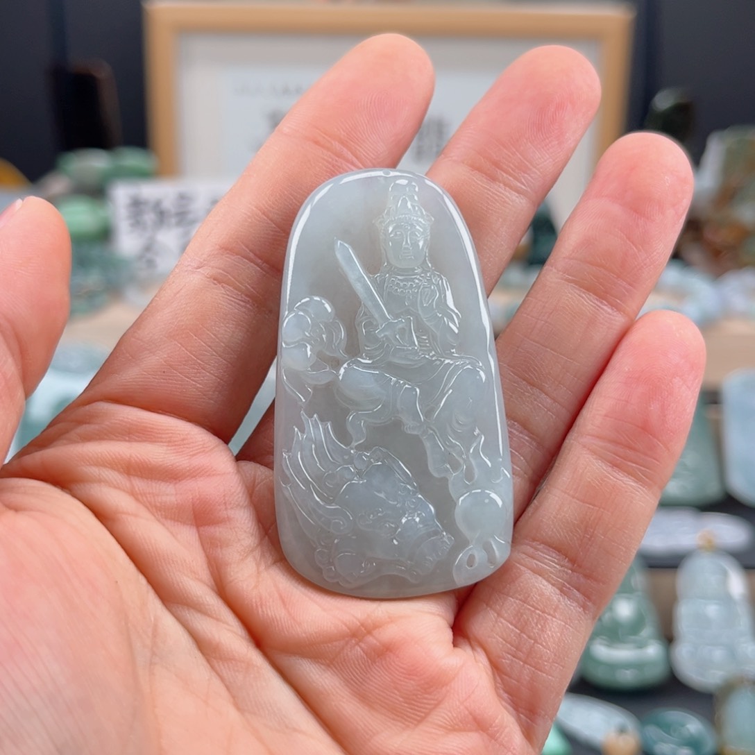 翡翠颈饰未镶嵌文殊