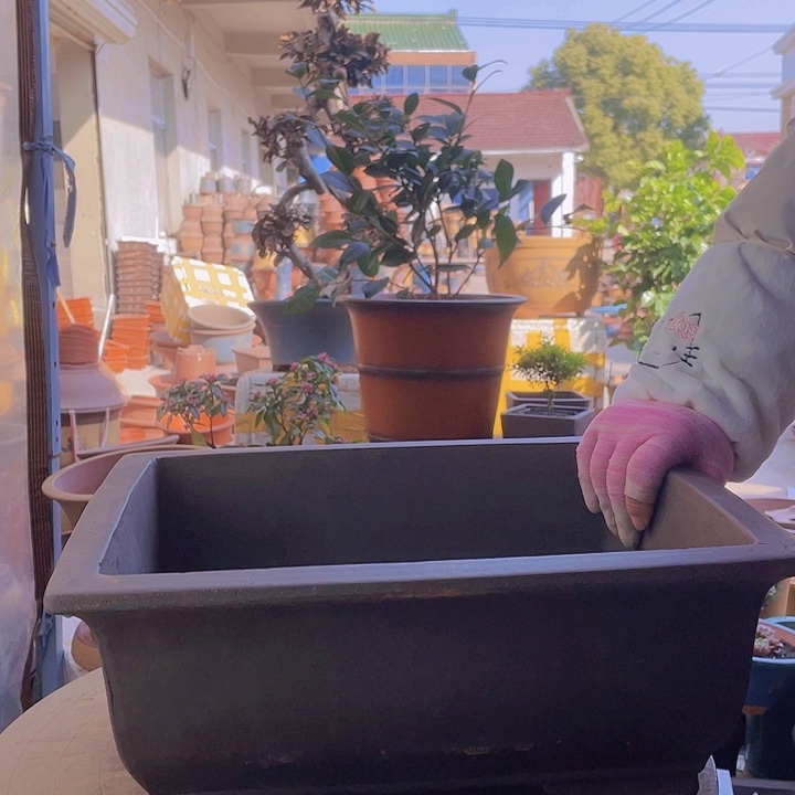 紫砂宜兴紫砂素面马槽40