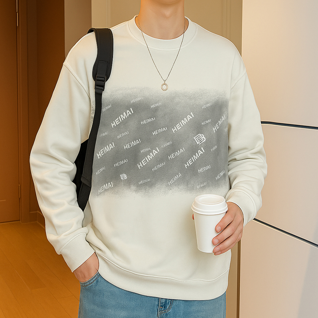秋季潮流长袖圆领秋季男士卫衣拼接休闲春季春秋运动时尚