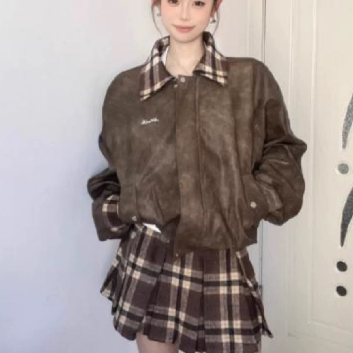 格子美拉德 套装