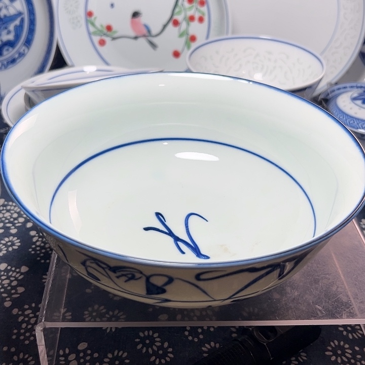 手绘8寸刀子汤碗一个