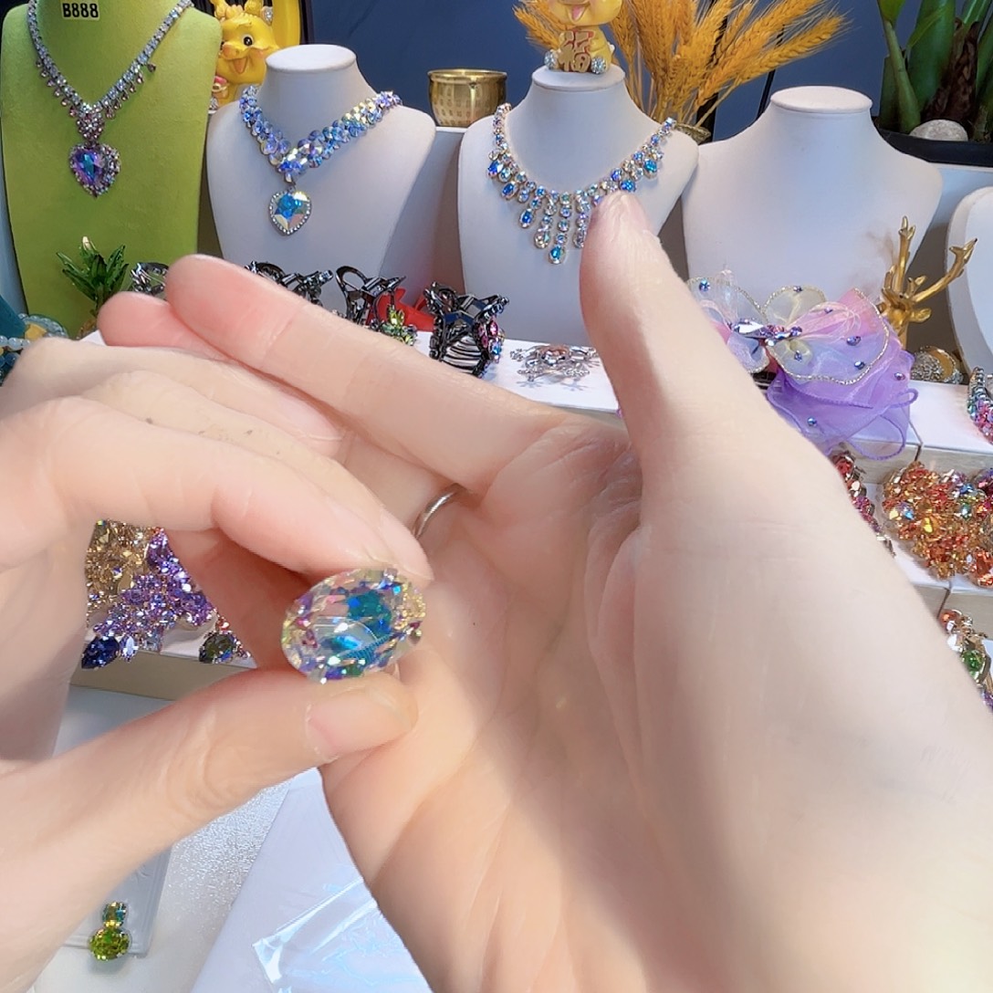 布艺合金施华戒指