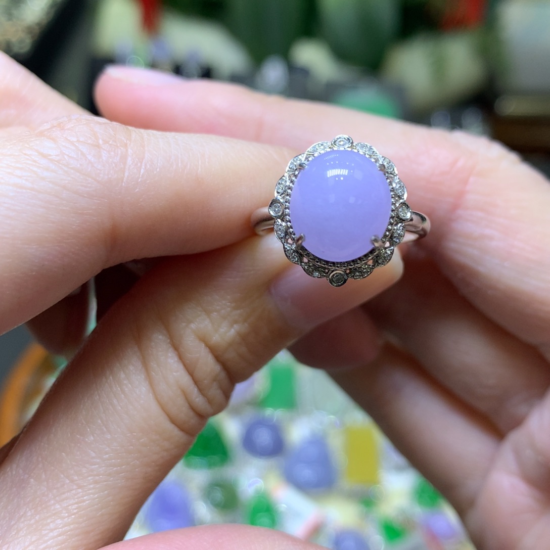 翡翠颈饰18K金镶嵌翡翠吊坠项链