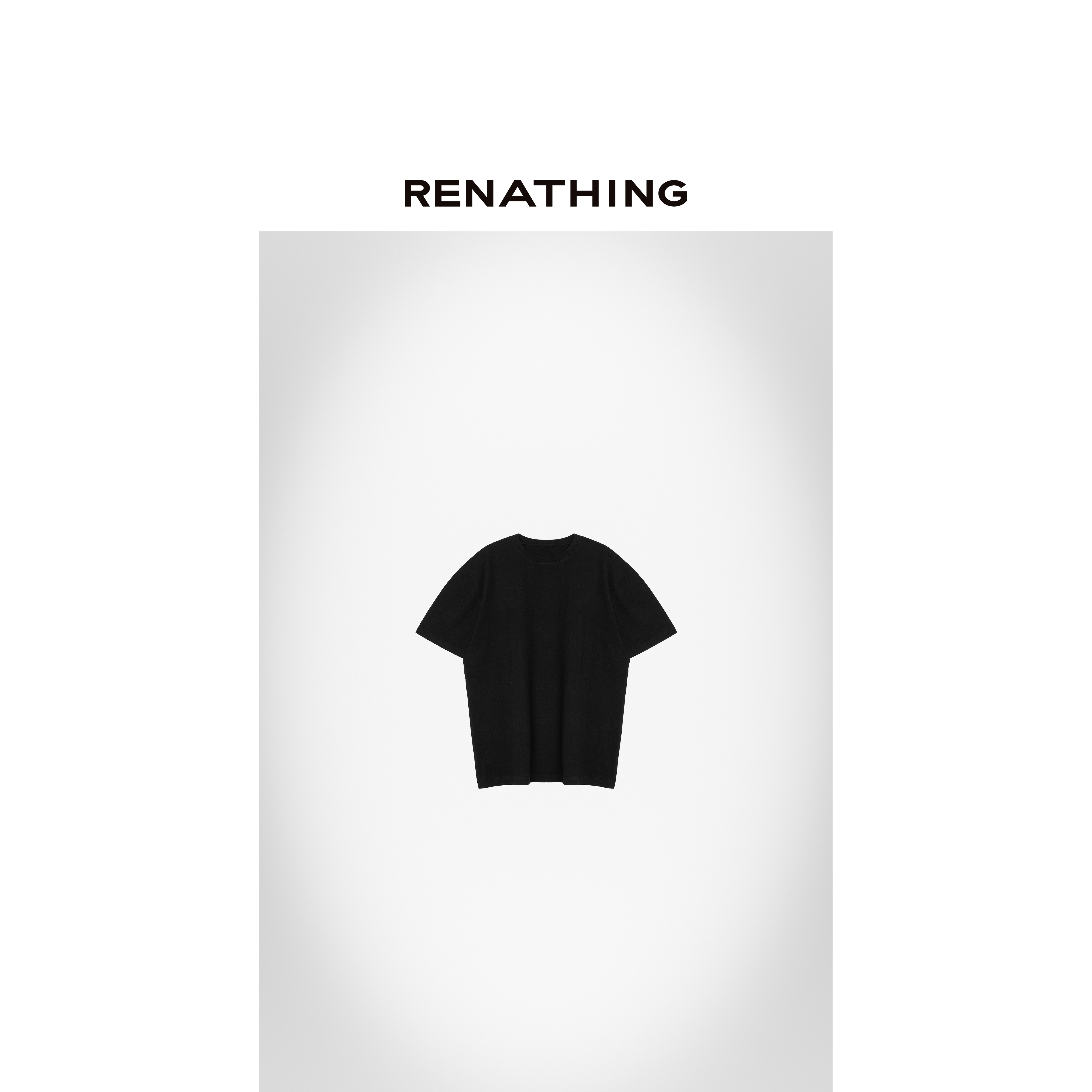【RENATHING】彩线饰袖针织短袖T恤