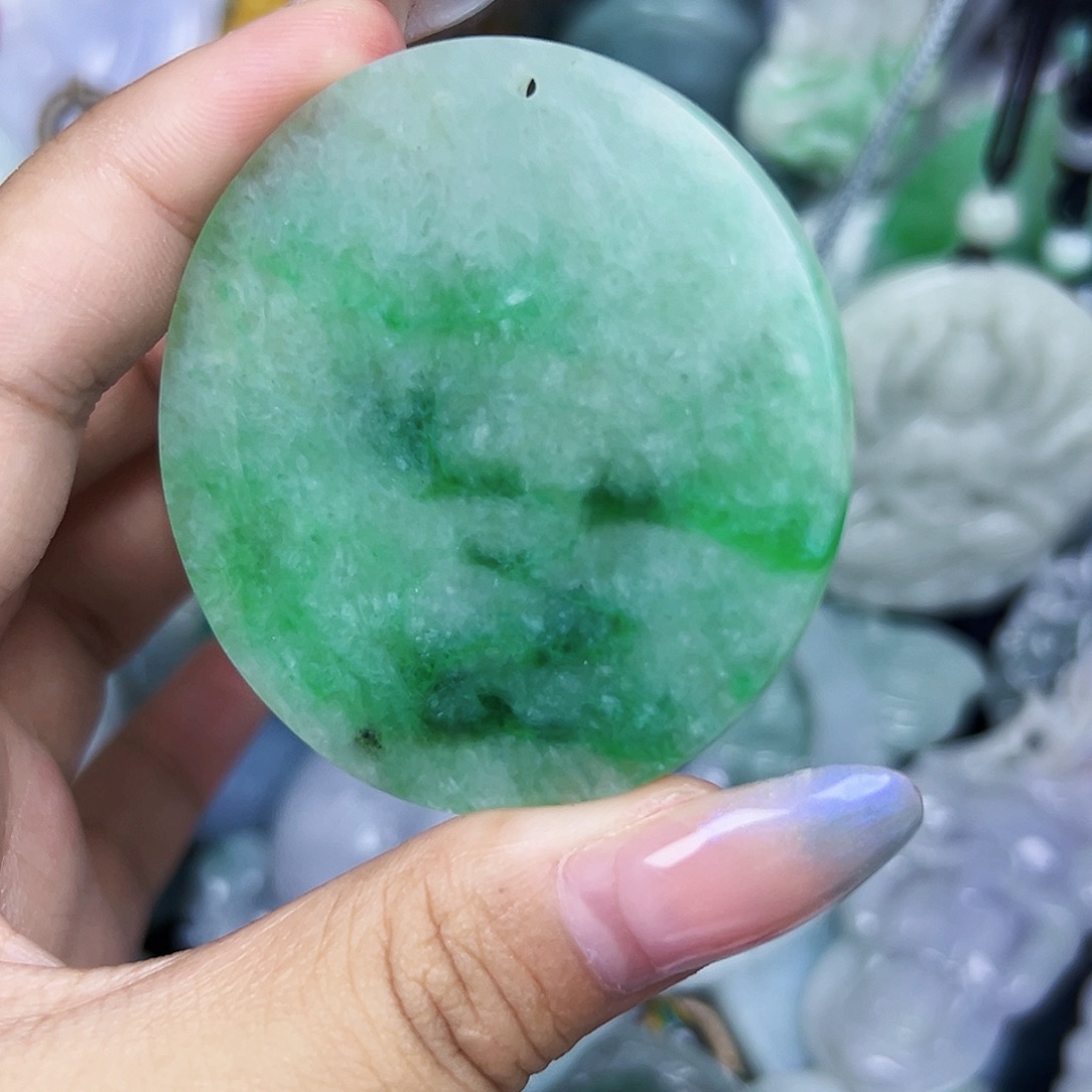 幸***号翡翠未镶嵌吊坠(不含链)120