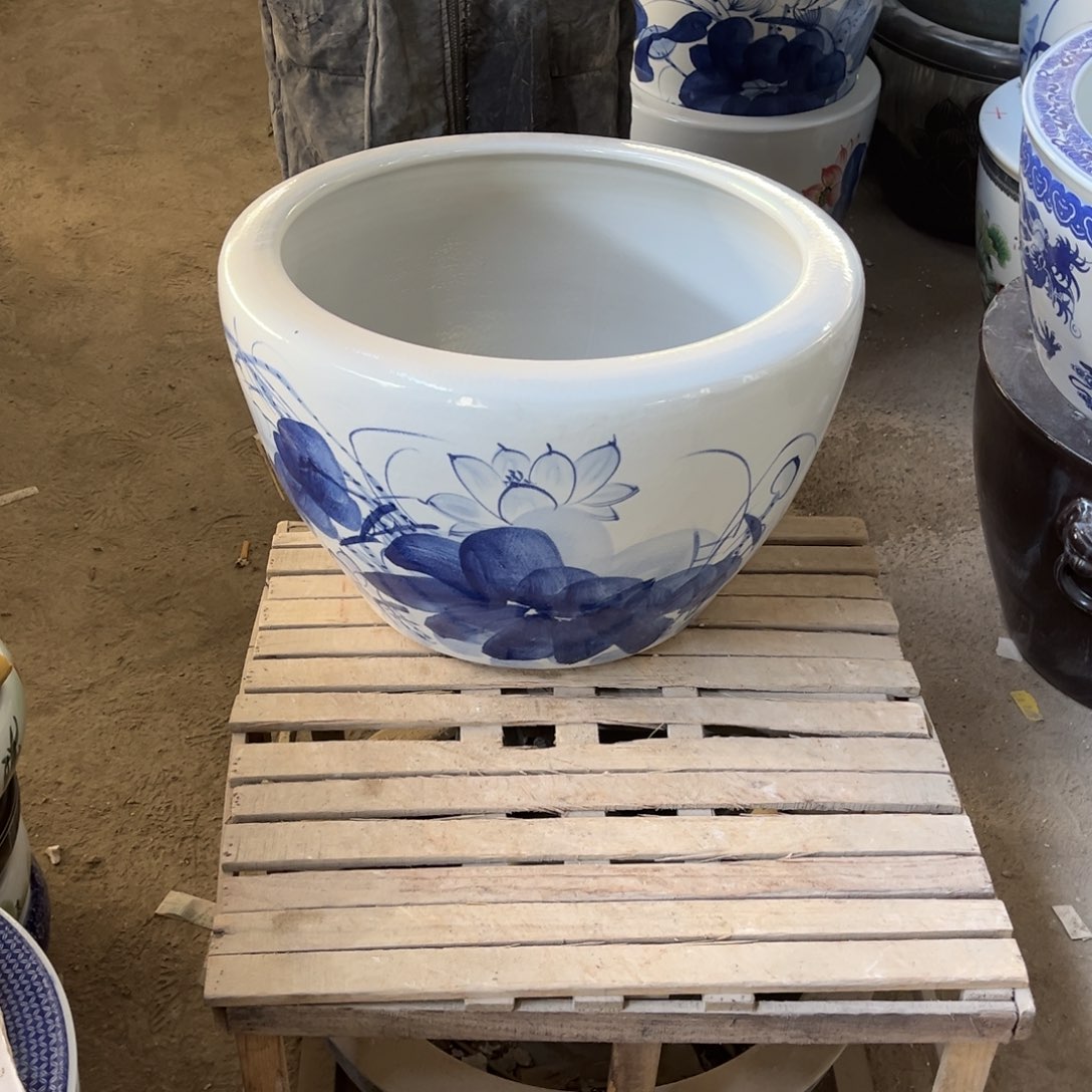 瓷片圆口兰荷花50.888888