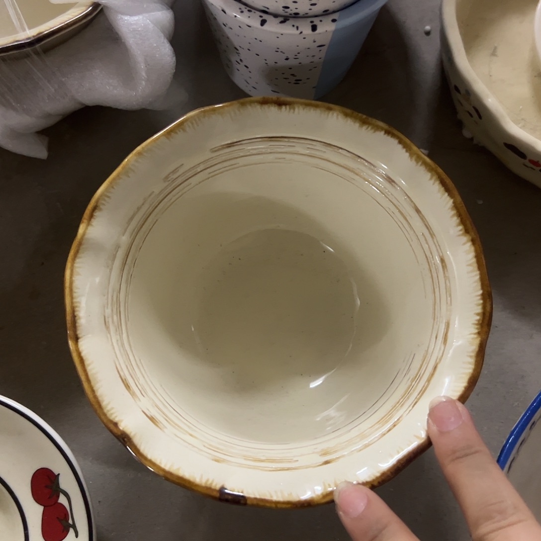 陶微瑕六寸格雷碗两个