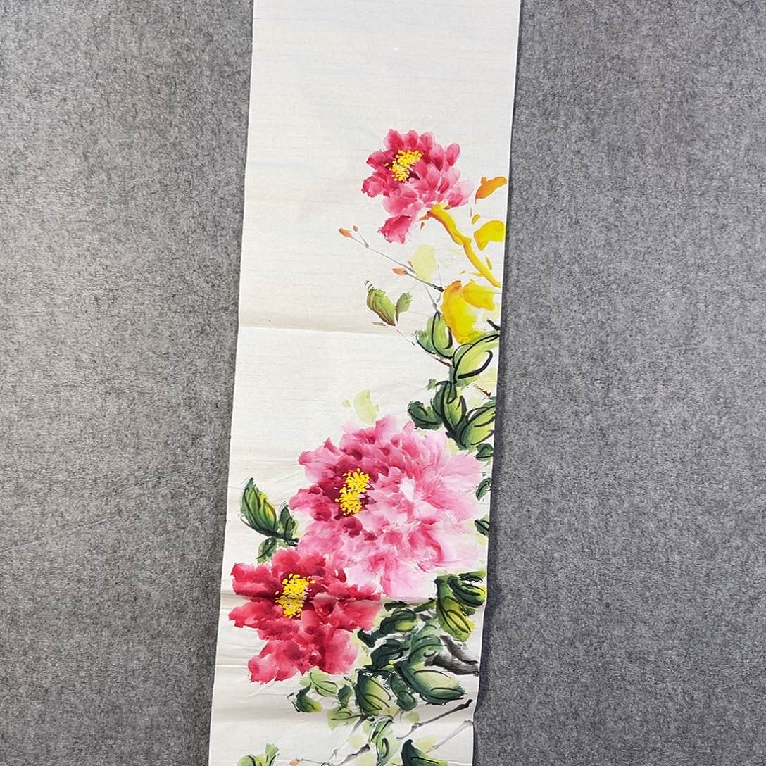 国画143 鸟和蝴蝶都在等待它