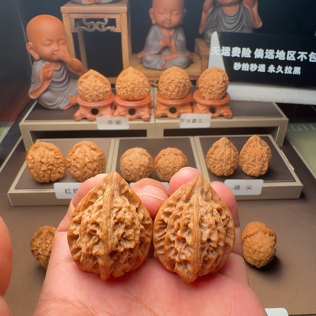文玩核桃吊坠青龙塔34全品白茬