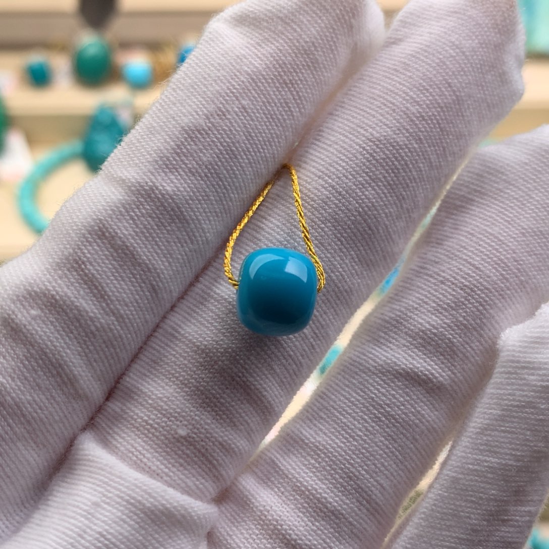 未镶嵌绿松石珠宝奇石9.3*8.3mm