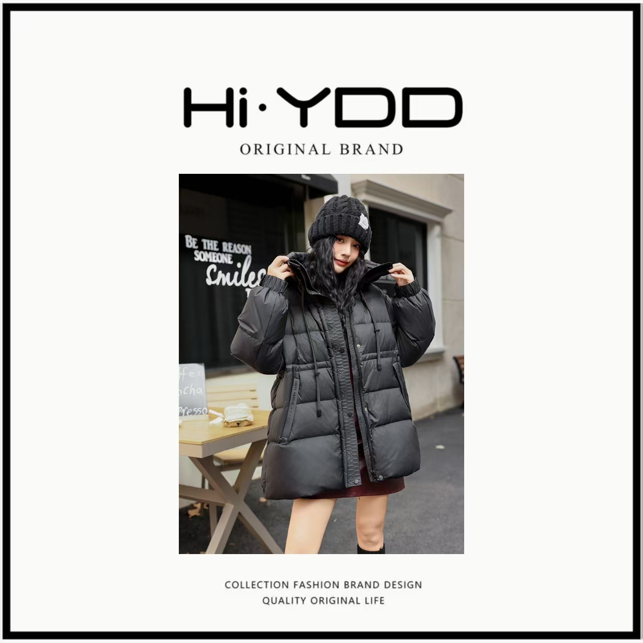 YDD•「新款」9026新款冬季2025年白鸭绒加厚羽绒服