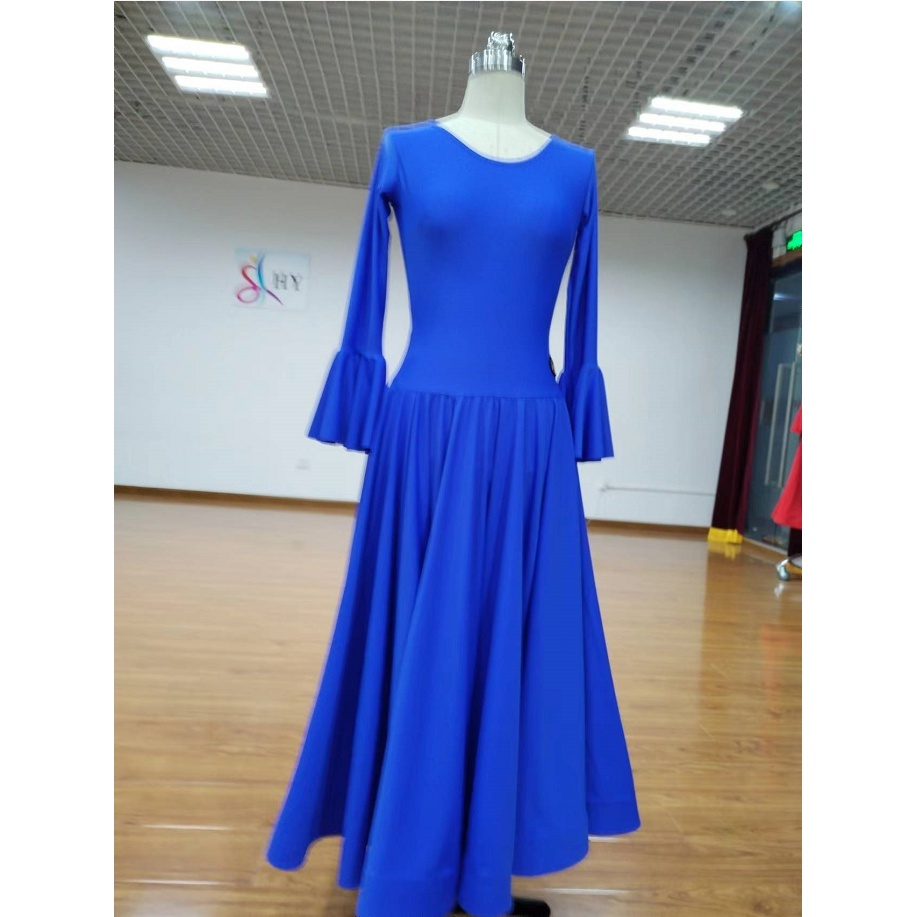 海云丹斯②2022年新款海云同款长袖广场舞交谊舞摩登舞连衣裙