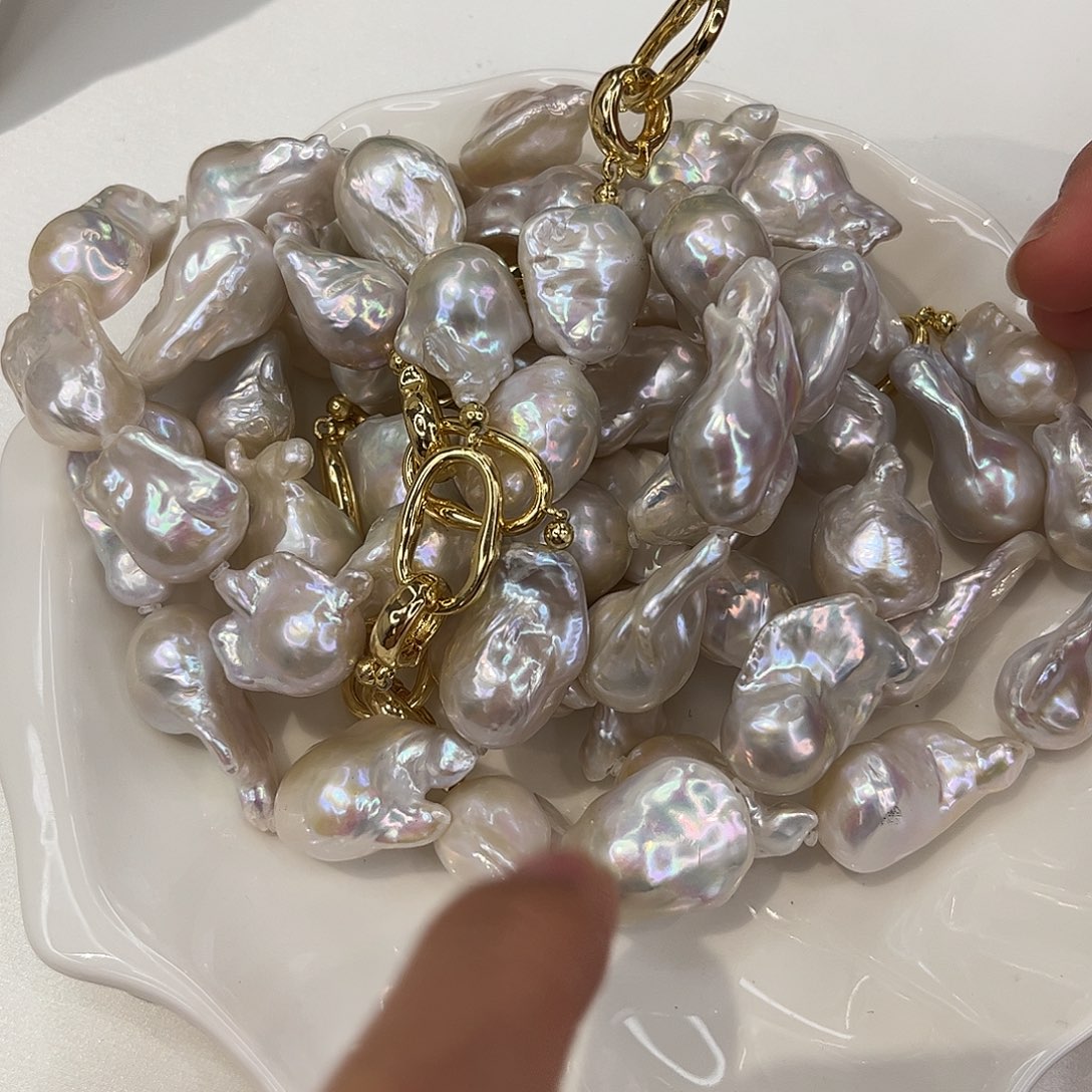合金淡水珍珠耳饰