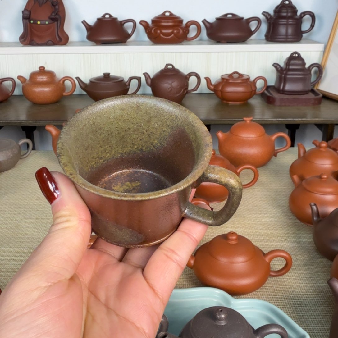 紫砂茶壶柴烧主人杯