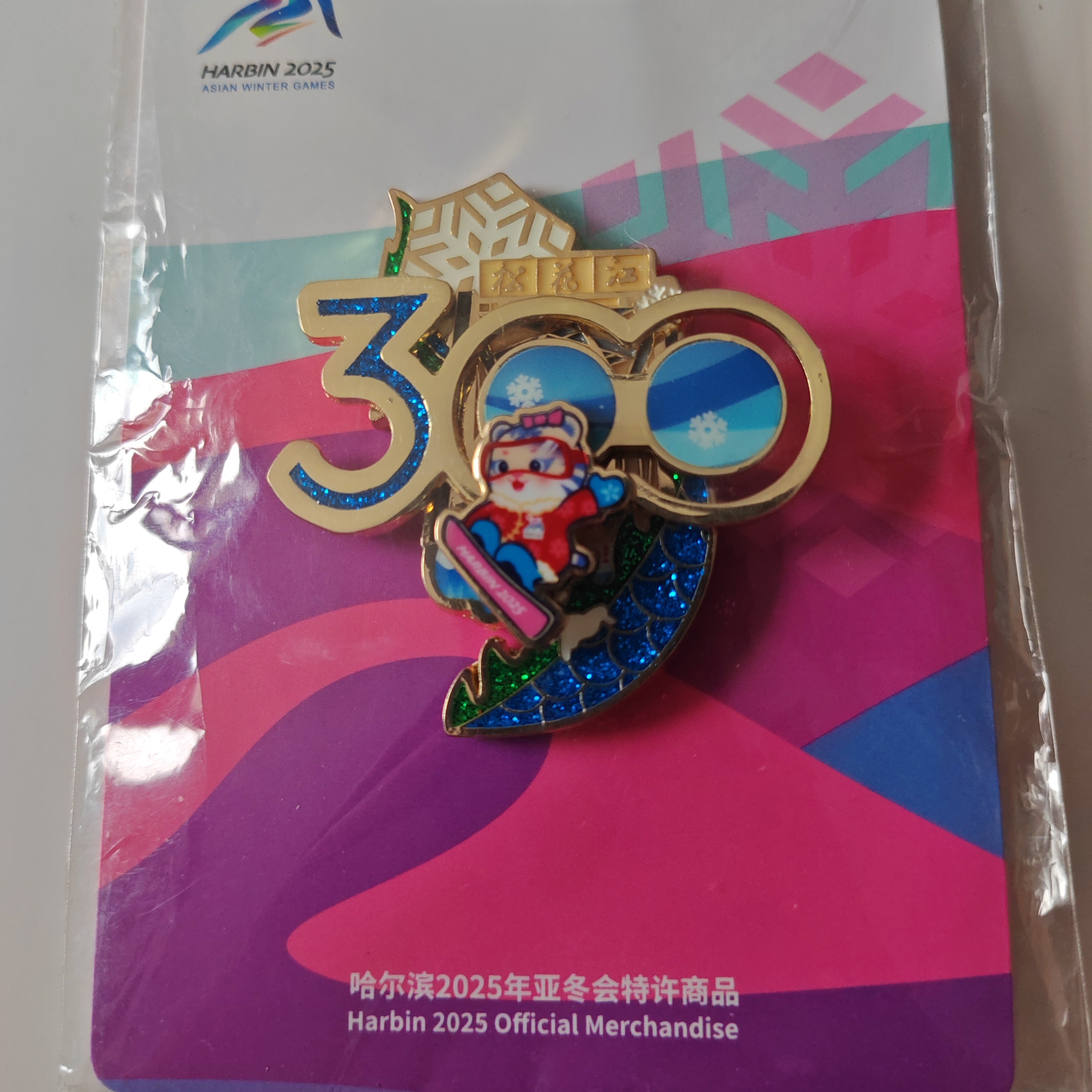 亚冬会倒计时300天系列徽章，送小礼品