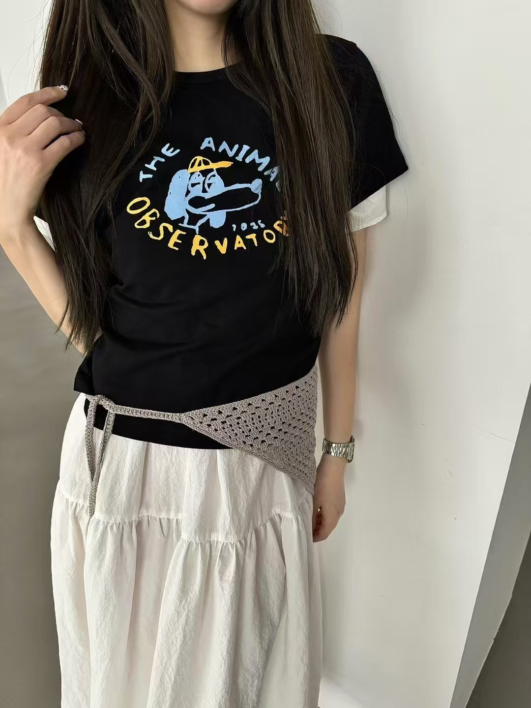 泡菜圆领卡通短袖T恤