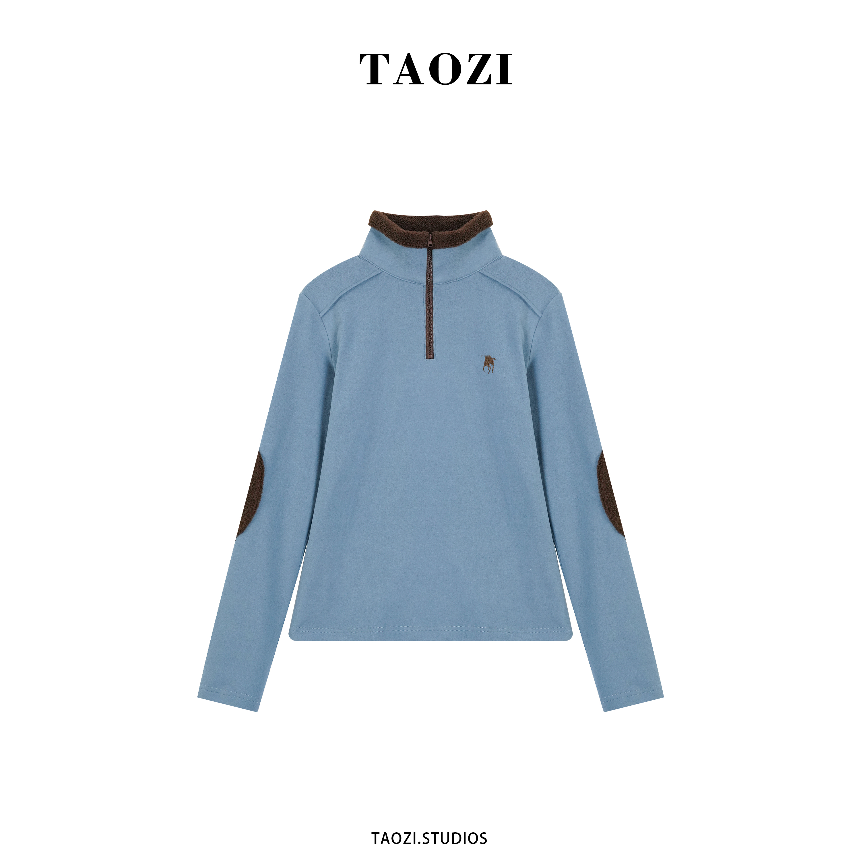 【汶汶】2025秋冬新款百搭加绒加厚长袖上衣TZD390