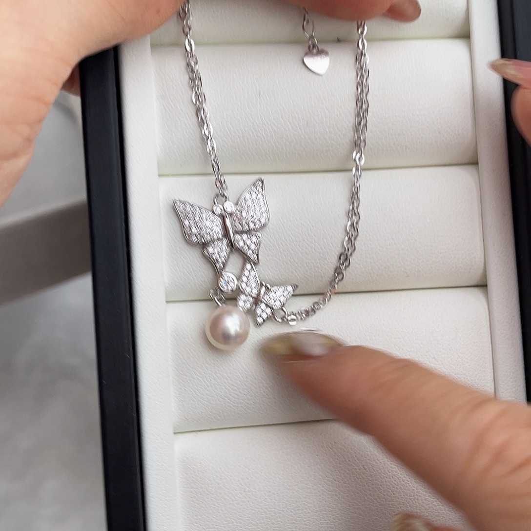 银S925镶嵌手绳海水珍珠