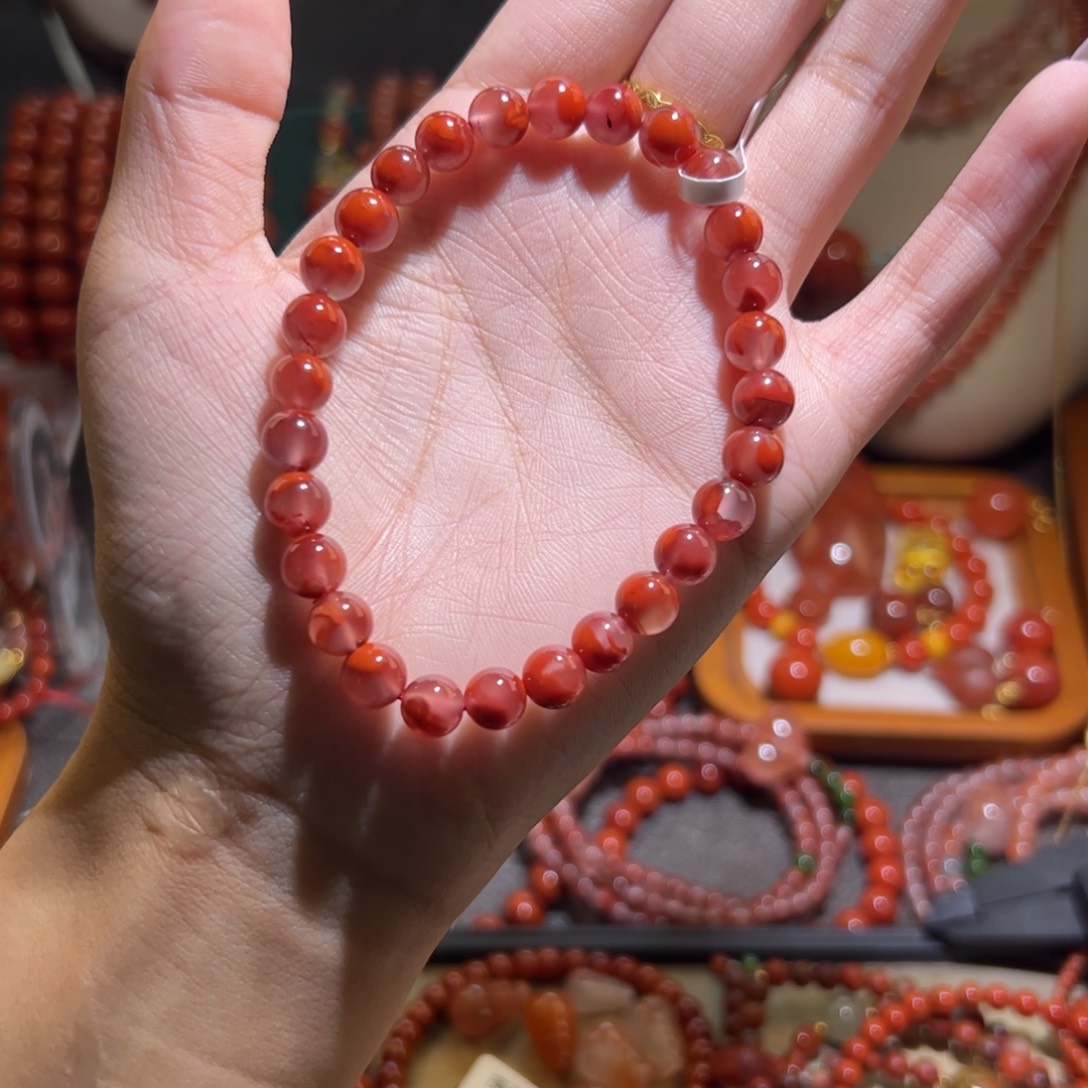 南红玛瑙未镶嵌手串7mm