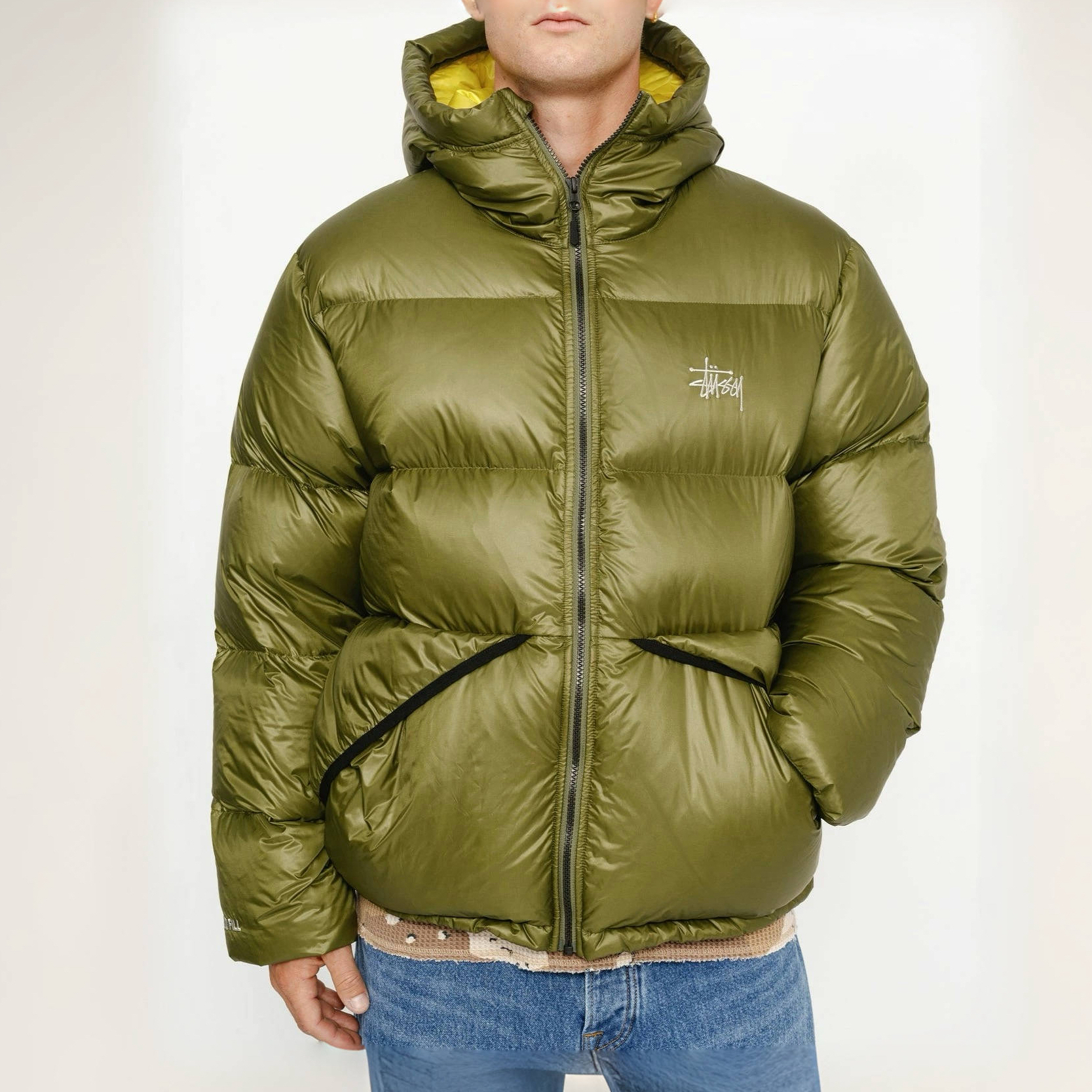 2960原单 潮牌刺绣Logo 男女同款运动型撞色连帽丝绵 棉服 棉袄