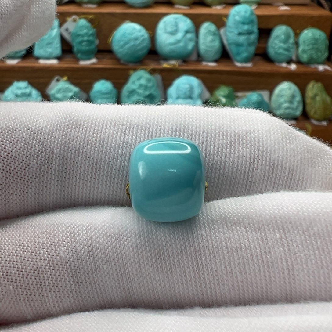 绿松石未镶嵌老型珠11mm