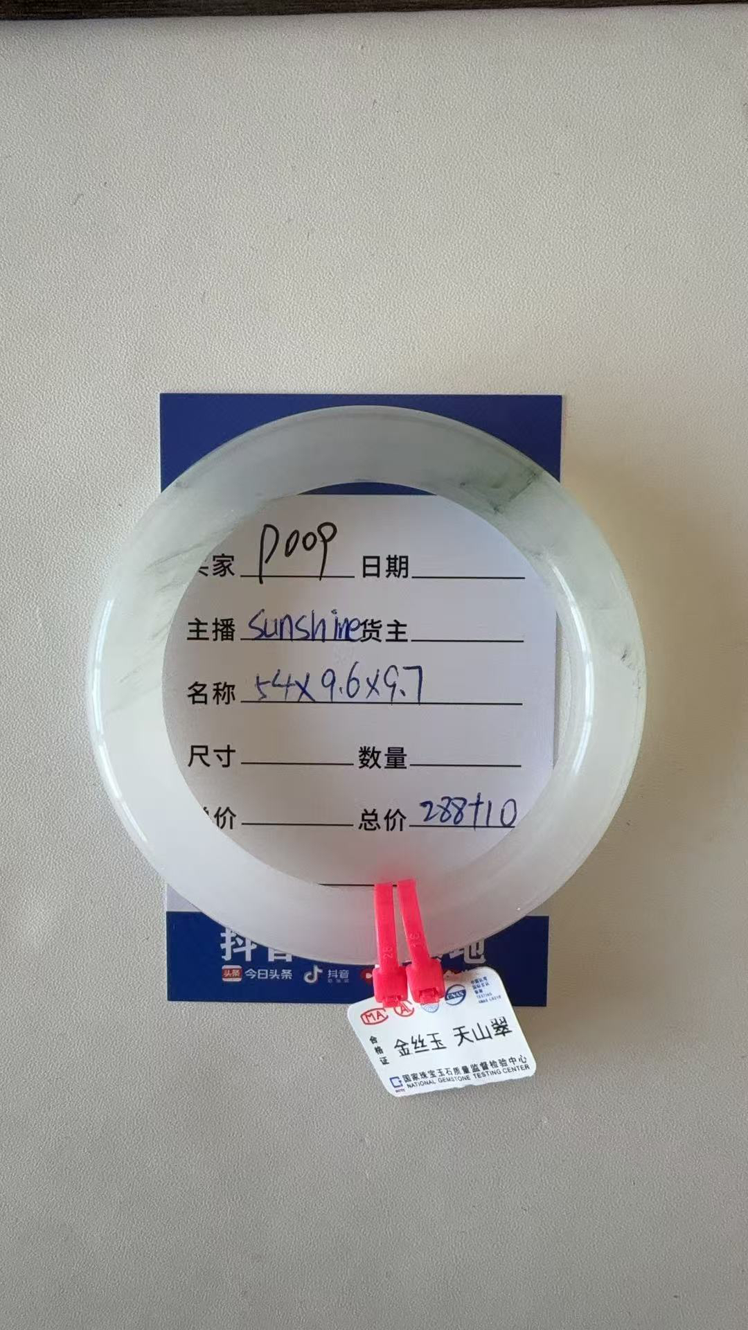 新疆天山翠雪翠手镯p009
