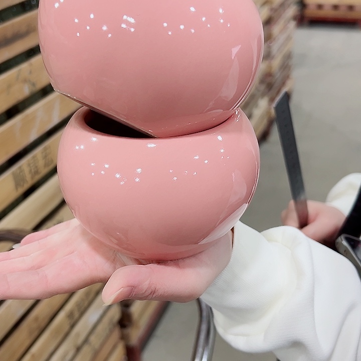 有孔.凑满10元发货多肉陶瓷花盆！