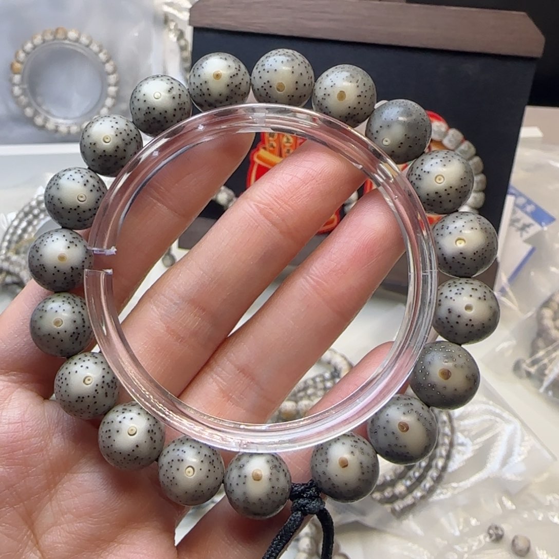 星月菩提吊坠石玉圆珠手持牛毛星无烟花12