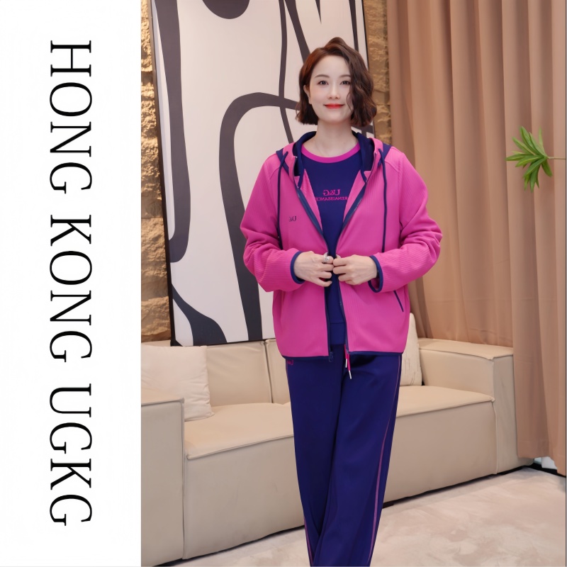 香港UG&KG秋冬款中年妈妈时尚休闲套装外套套装-73253ZH077