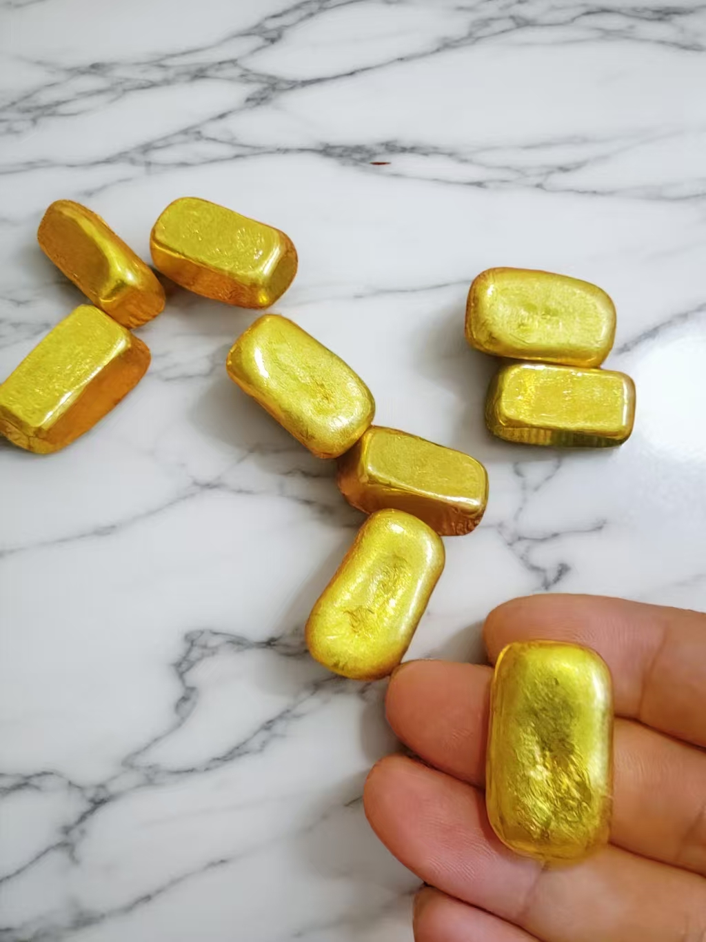 金色小四方 25克左右 创意摆件 实心