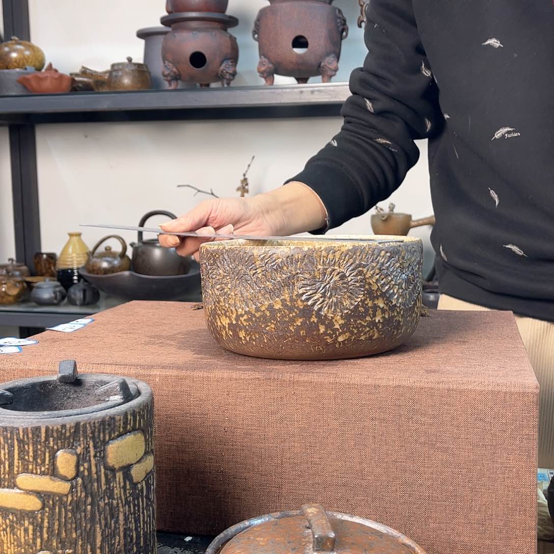 紫泥茶壶紫砂粗陶茶器