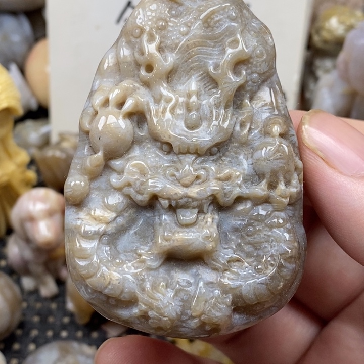 硅化珊瑚（珊瑚玉）未镶嵌颈饰
