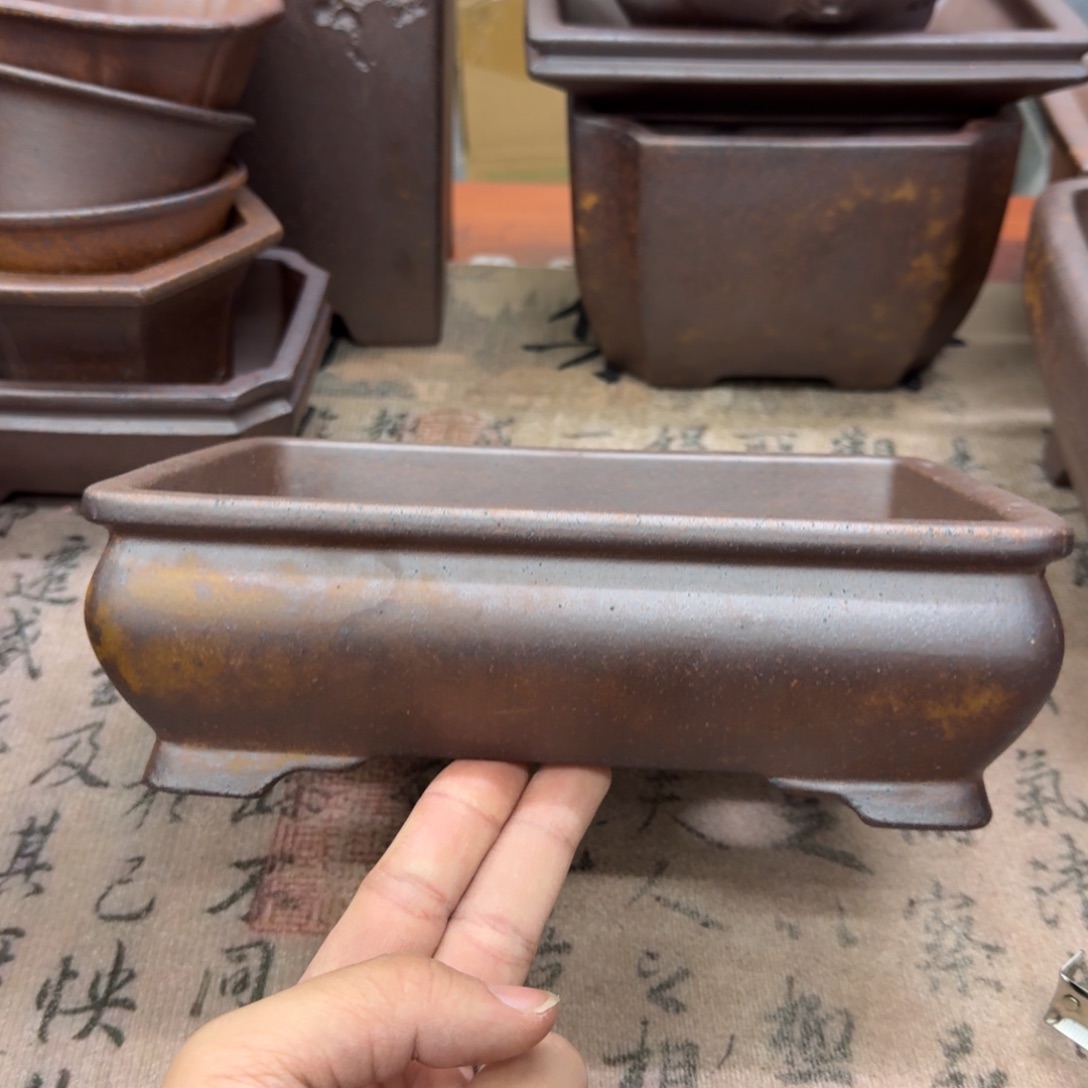 紫砂花盆50号宜兴紫砂正品21x15.5x5