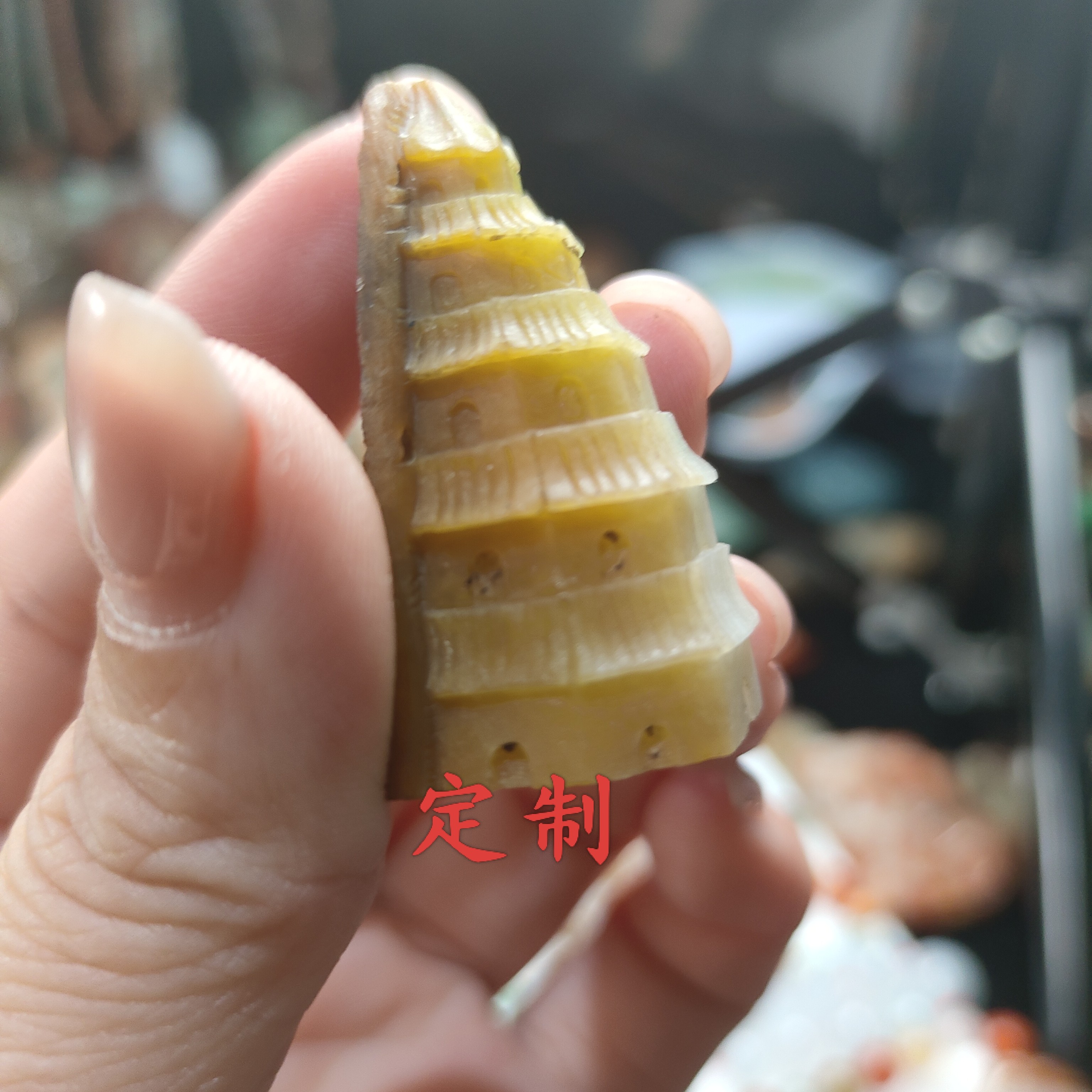腾冲老料翡翠特色塔抛光打孔后不支持退换