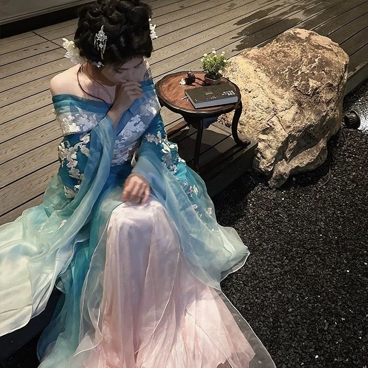 【杏花花神】原创十二花神系列中国风重工刺绣杂裾古风