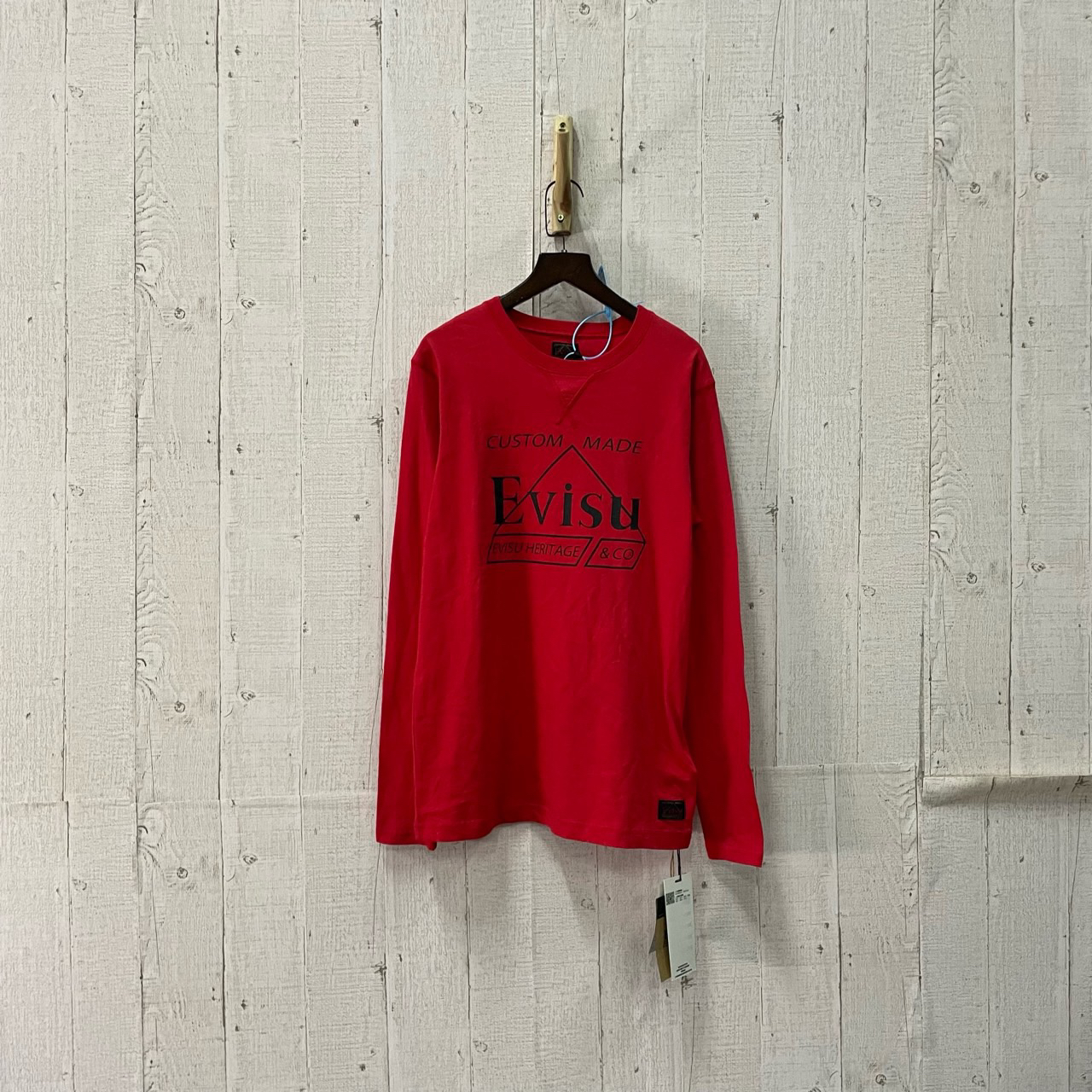 95新 Evisu （cc1）红色logo长袖 S码/207467