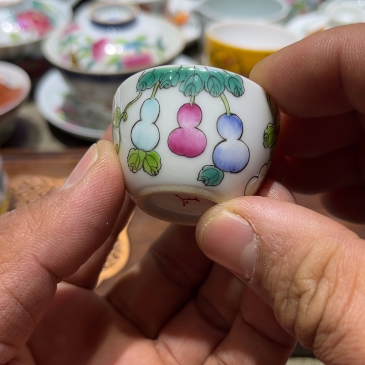 纯手绘精品盖碗杯