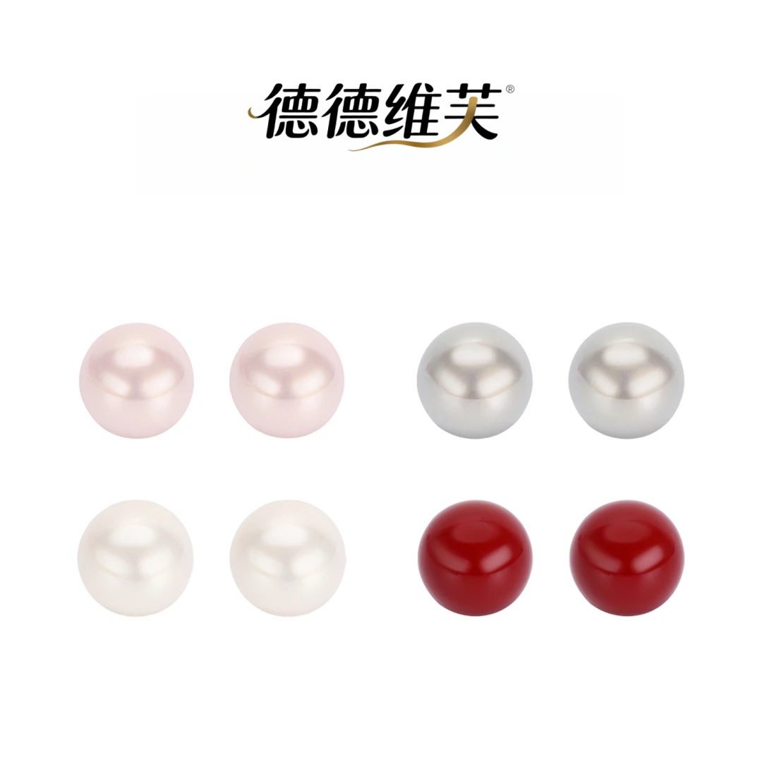 德德维芙 铜合金耳饰 s925银小众设计法式复古多圆润气质耳钉25mm