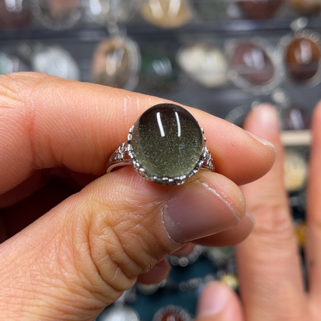 【闪购商品】水晶珠宝半成品银S925镶嵌戒指