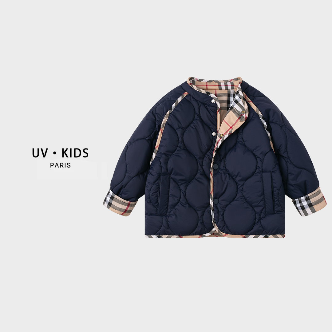 【A·M高定童装】2025冬季新款儿童轻奢时尚休闲保暖两面穿棉服外套
