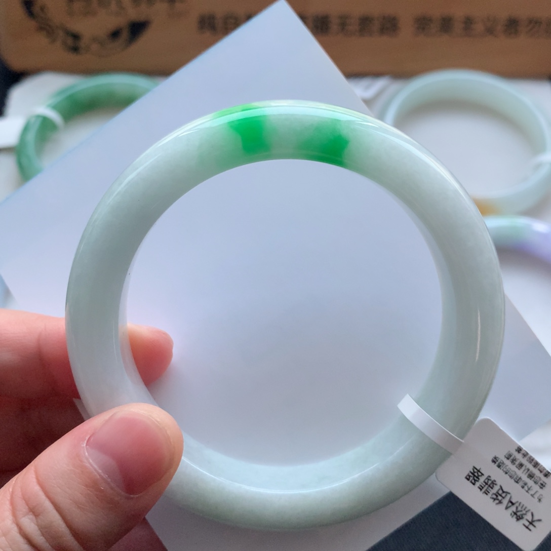 翡翠未镶嵌手镯5号57正