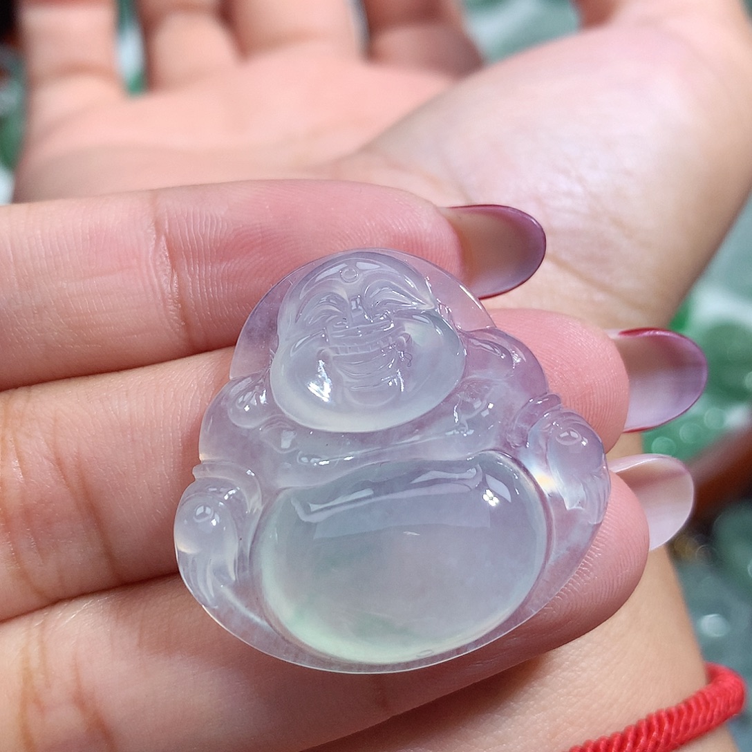 翡翠未镶嵌颈饰佛公