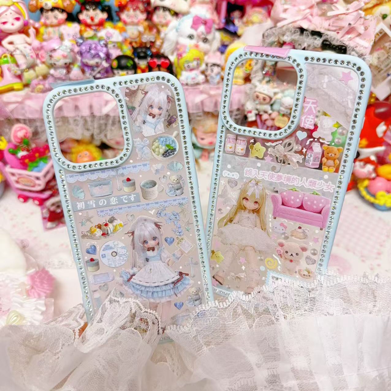 原创滴胶DIY古早贴纸手机壳